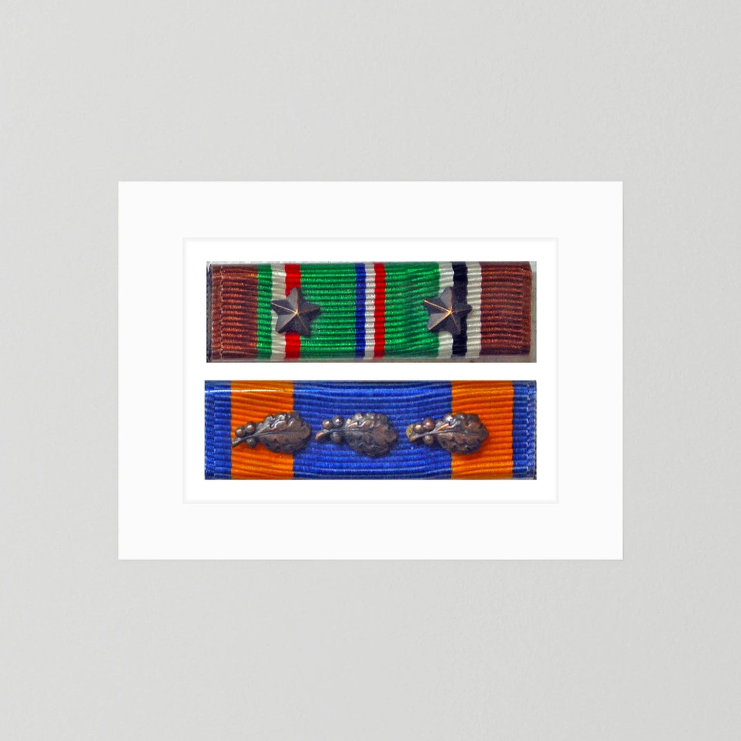 Medal Ribbons, US Army, WW2. ETO & US Air Medal. Photograph