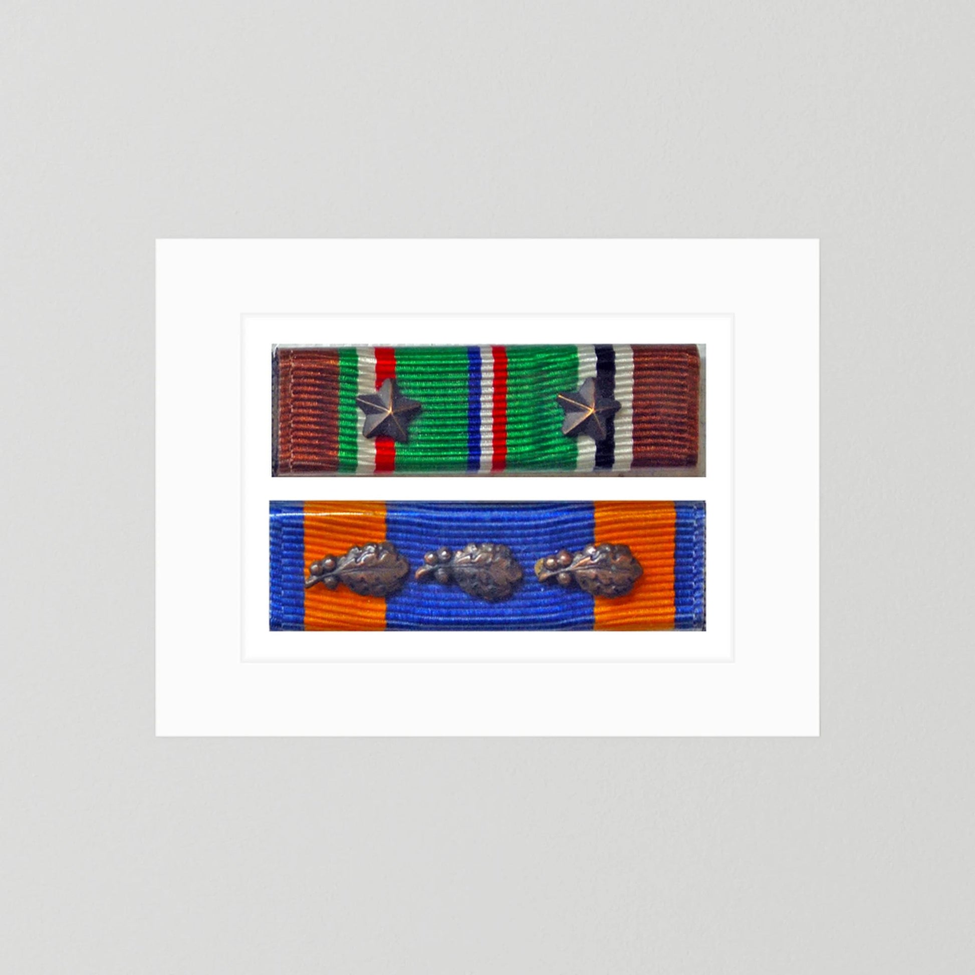 Medal Ribbons, US Army, WW2. ETO & US Air Medal. Photograph