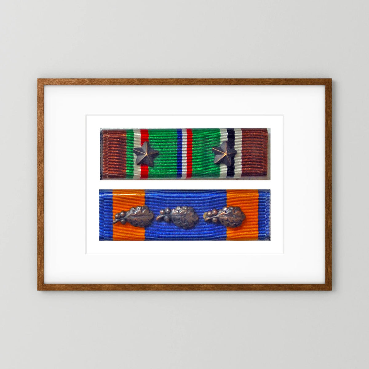 Medal Ribbons, US Army, WW2. ETO & US Air Medal. Photograph