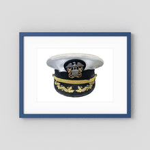 U.S. Navy Officer Combination Cap Bancroft Military Cap, Commander NSWSES. Photograph