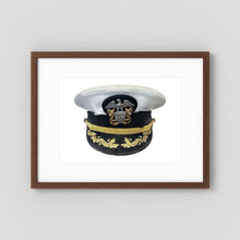 U.S. Navy Officer Combination Cap Bancroft Military Cap, Commander NSWSES. Photograph