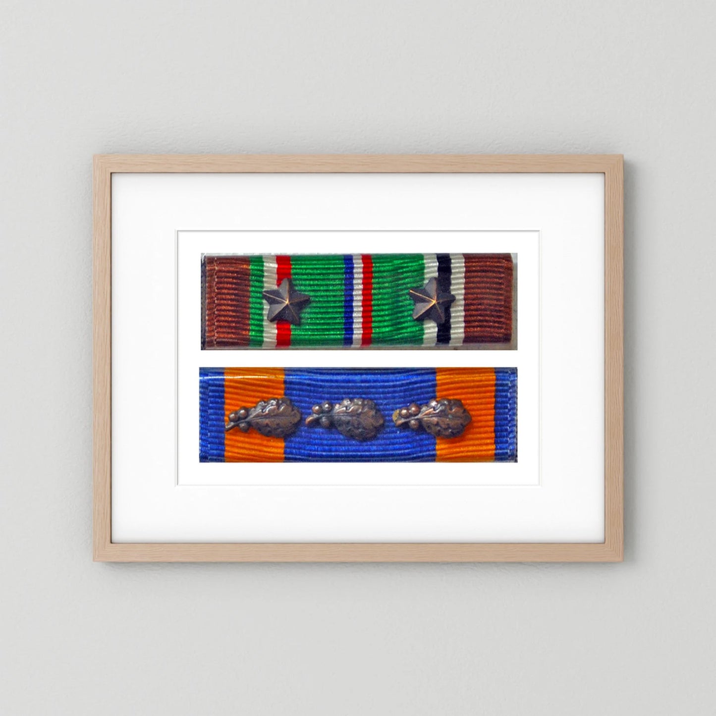 Medal Ribbons, US Army, WW2. ETO & US Air Medal. Photograph