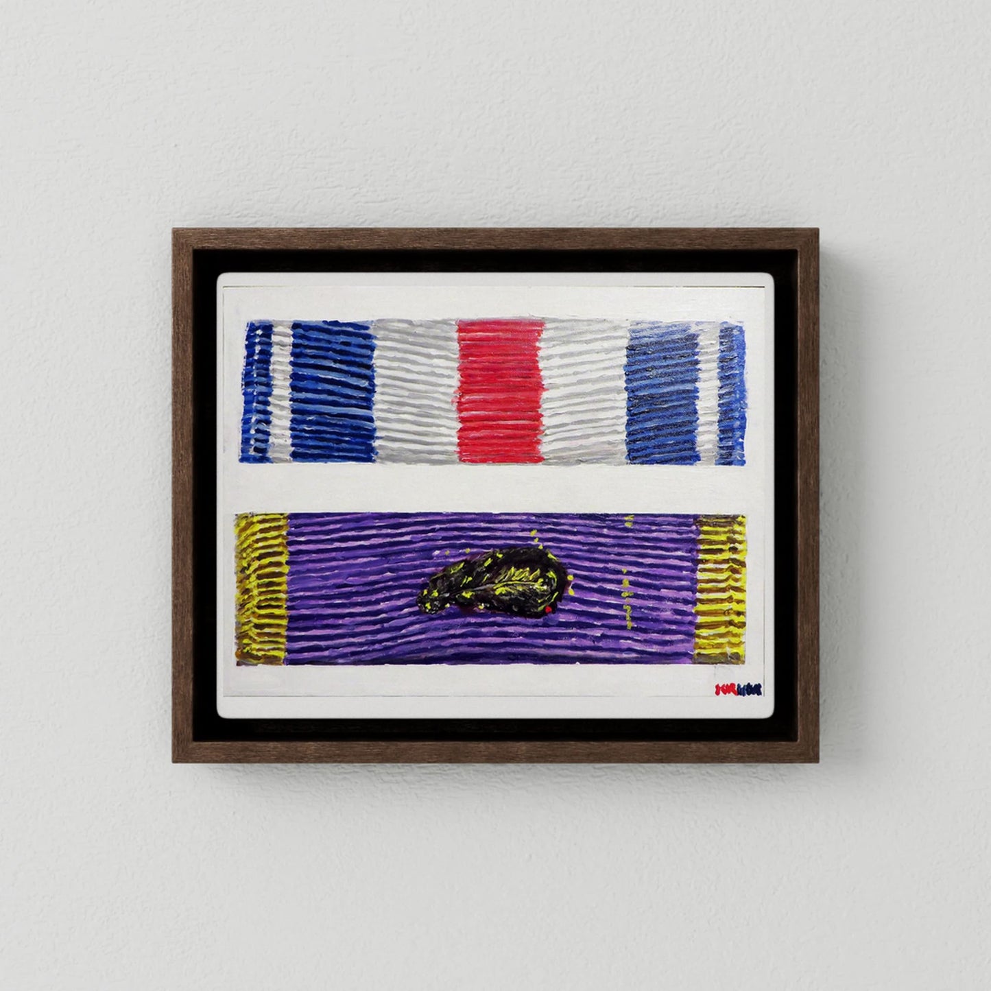 US WW2 Medal Ribbon Bar 4.  Silver Star & Purple HeartArt Print