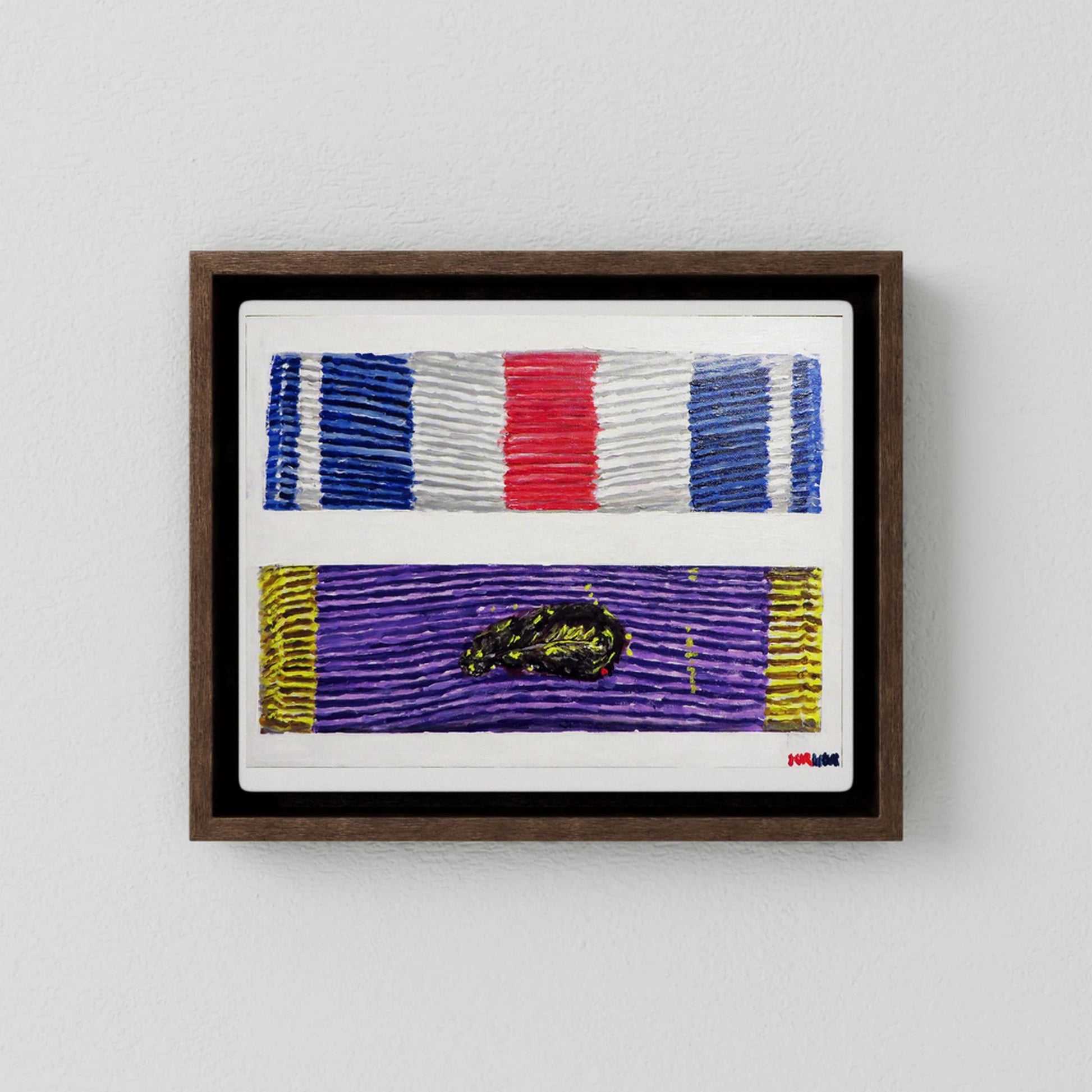US WW2 Medal Ribbon Bar 4.  Silver Star & Purple HeartArt Print