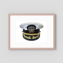 U.S. Navy Officer Combination Cap Bancroft Military Cap, Commander NSWSES. Photograph