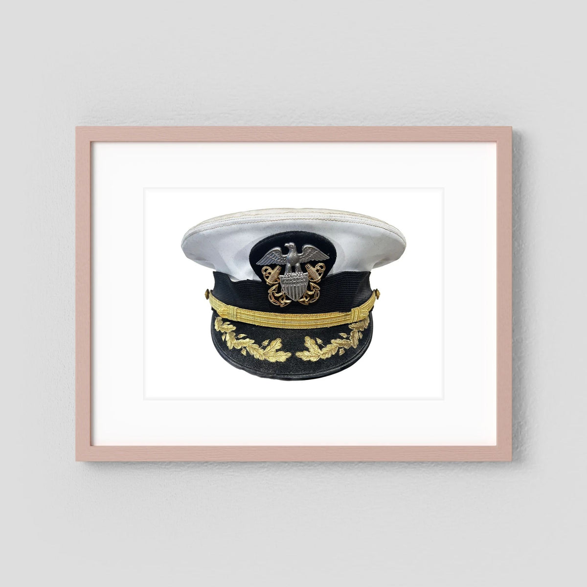 U.S. Navy Officer Combination Cap Bancroft Military Cap, Commander NSWSES. Photograph