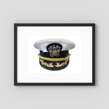 U.S. Navy Officer Combination Cap Bancroft Military Cap, Commander NSWSES. Photograph