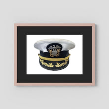 U.S. Navy Officer Combination Cap Bancroft Military Cap, Commander NSWSES. Photograph