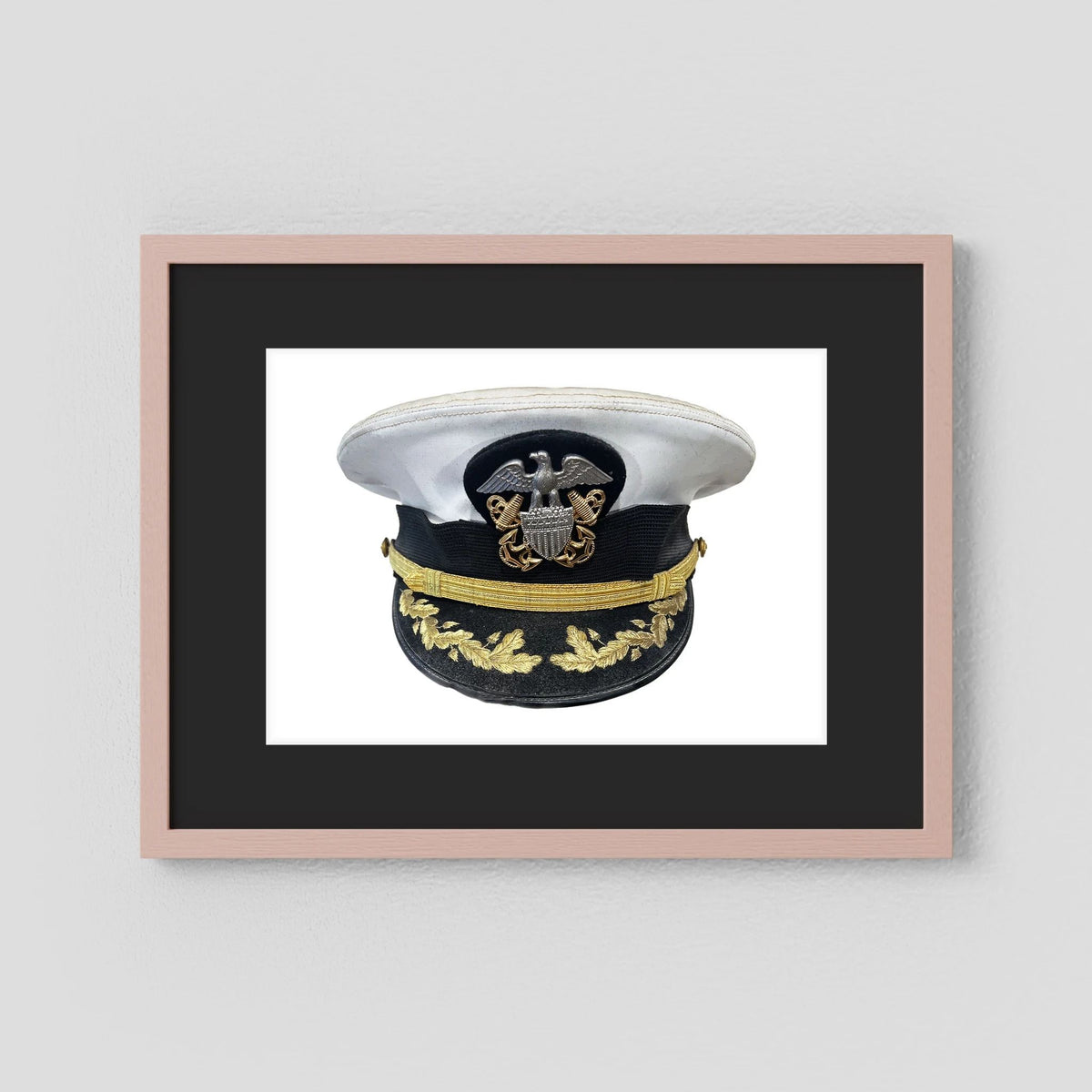 U.S. Navy Officer Combination Cap Bancroft Military Cap, Commander NSWSES. Photograph