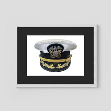 U.S. Navy Officer Combination Cap Bancroft Military Cap, Commander NSWSES. Photograph