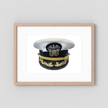 U.S. Navy Officer Combination Cap Bancroft Military Cap, Commander NSWSES. Photograph