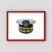 U.S. Navy Officer Combination Cap Bancroft Military Cap, Commander NSWSES. Photograph