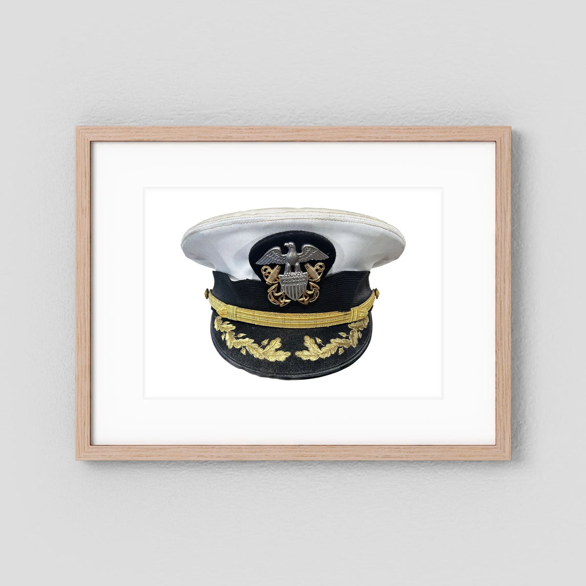 U.S. Navy Officer Combination Cap Bancroft Military Cap, Commander NSWSES. Photograph