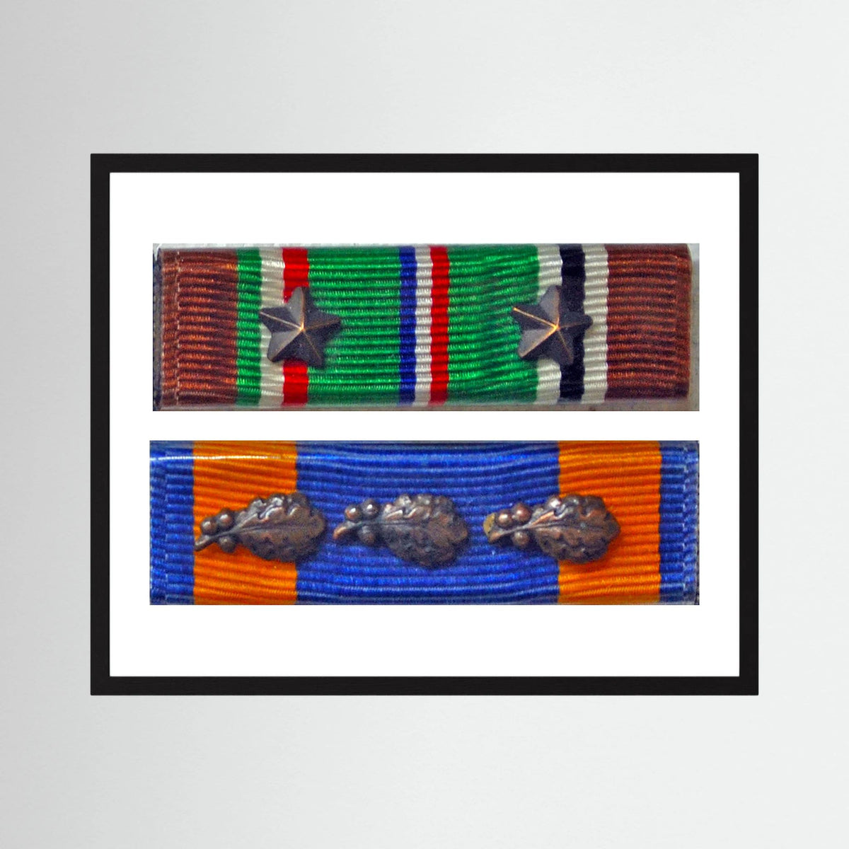Medal Ribbons, US Army, WW2. ETO & US Air Medal. Photograph