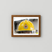 New Zealand Fire Helmet, 1984 — photograph presentation mockup