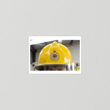 New Zealand Fire Helmet, 1984 — photograph presentation mockup
