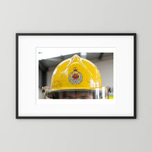 New Zealand Fire Helmet, 1984 — photograph presentation mockup