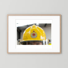 New Zealand Fire Helmet, 1984 — photograph presentation mockup
