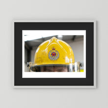 New Zealand Fire Helmet, 1984 — photograph presentation mockup