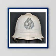 New Zealand Police Helmet, 1984, White Summer — photograph presentation mockup