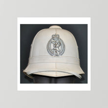 New Zealand Police Helmet, 1984, White Summer — photograph presentation mockup