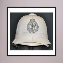 New Zealand Police Helmet, 1984, White Summer — photograph presentation mockup