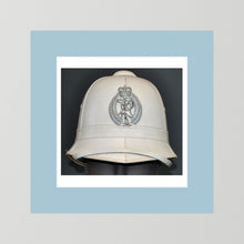 New Zealand Police Helmet, 1984, White Summer — photograph presentation mockup