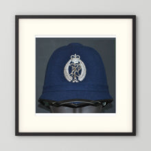 New Zealand Police Helmet, 1984, Winter Blue — photograph presentation mockup
