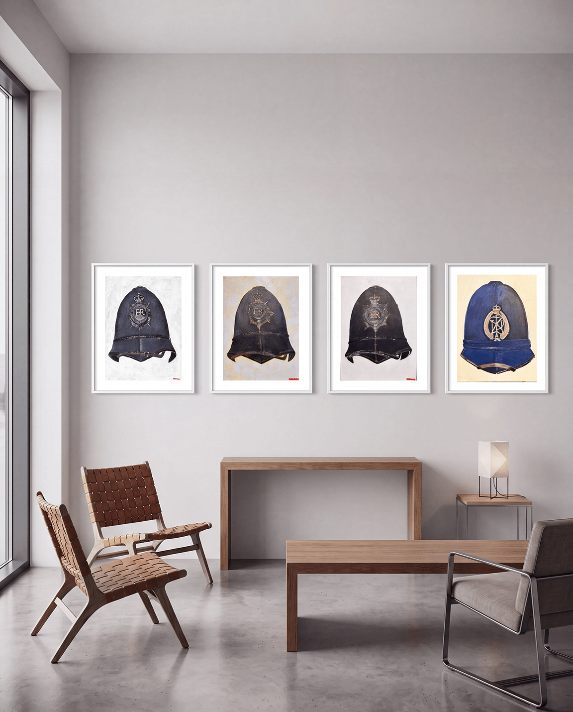 New Zealand Police Helmet Blue 1995 - Art goes to War