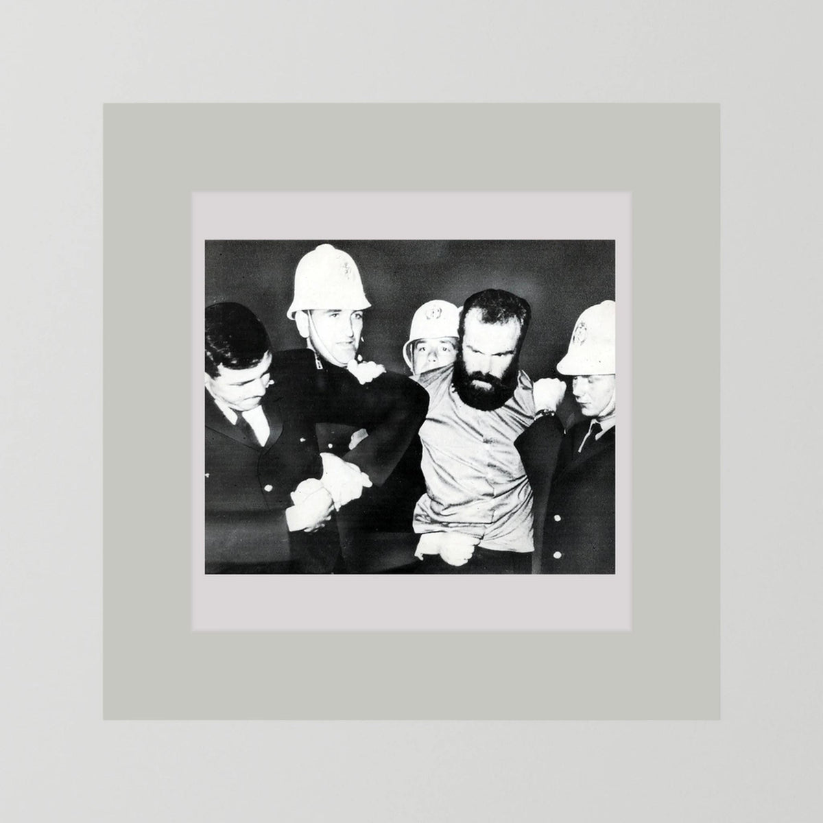 New Zealand Police, Jan. 24, 1967 wearing White Summer Helmets — photograph presentation mockup