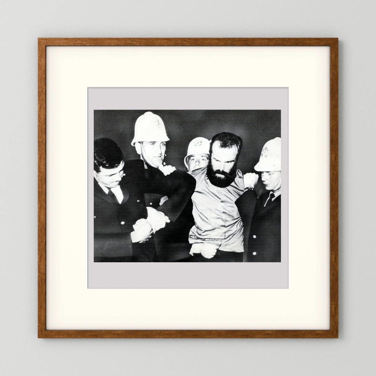 New Zealand Police, Jan. 24, 1967 wearing White Summer Helmets — photograph presentation mockup