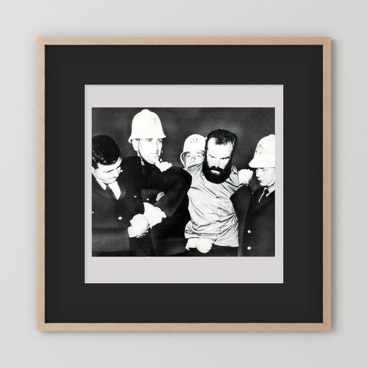 New Zealand Police, Jan. 24, 1967 wearing White Summer Helmets — photograph presentation mockup