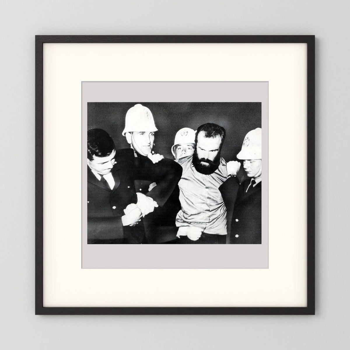 New Zealand Police, Jan. 24, 1967 wearing White Summer Helmets — photograph presentation mockup