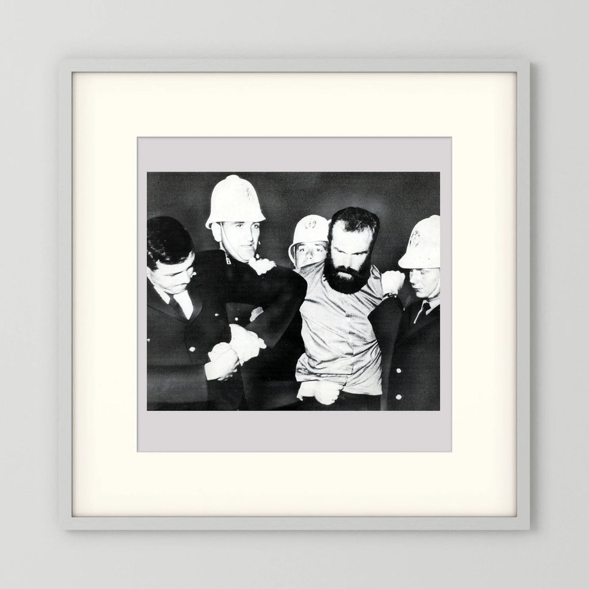 New Zealand Police, Jan. 24, 1967 wearing White Summer Helmets — photograph presentation mockup