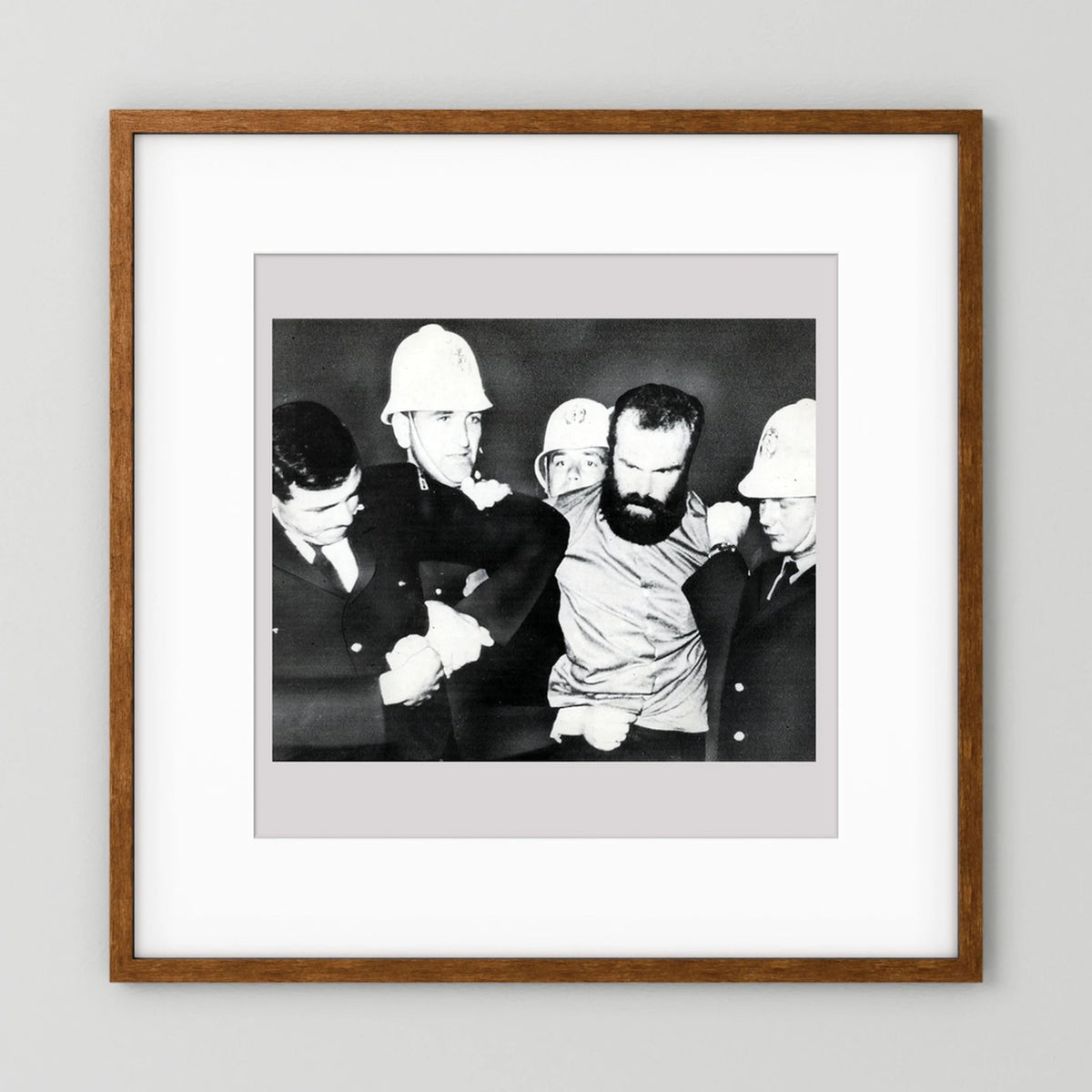 New Zealand Police, Jan. 24, 1967 wearing White Summer Helmets — photograph presentation mockup