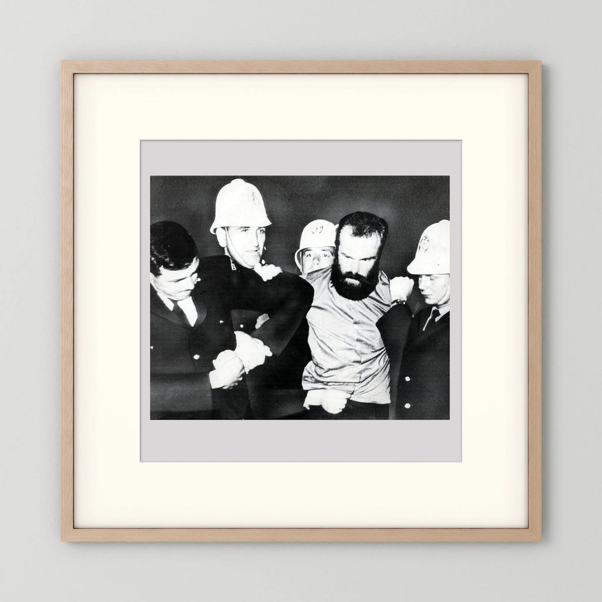 New Zealand Police, Jan. 24, 1967 wearing White Summer Helmets — photograph presentation mockup