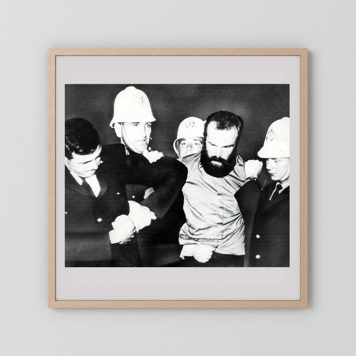 New Zealand Police, Jan. 24, 1967 wearing White Summer Helmets — photograph presentation mockup
