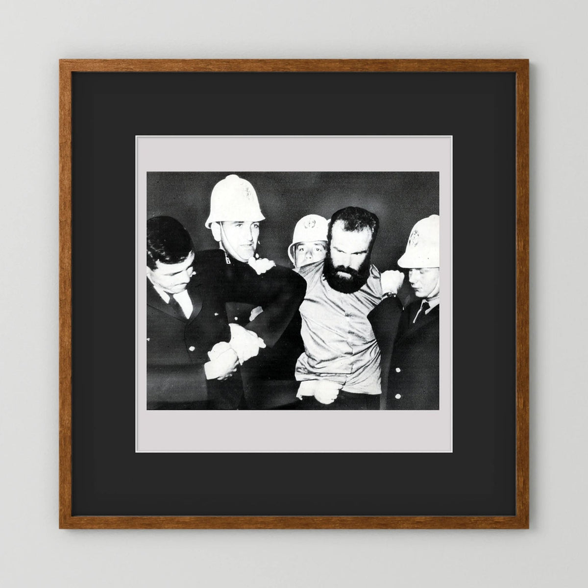 New Zealand Police, Jan. 24, 1967 wearing White Summer Helmets — photograph presentation mockup