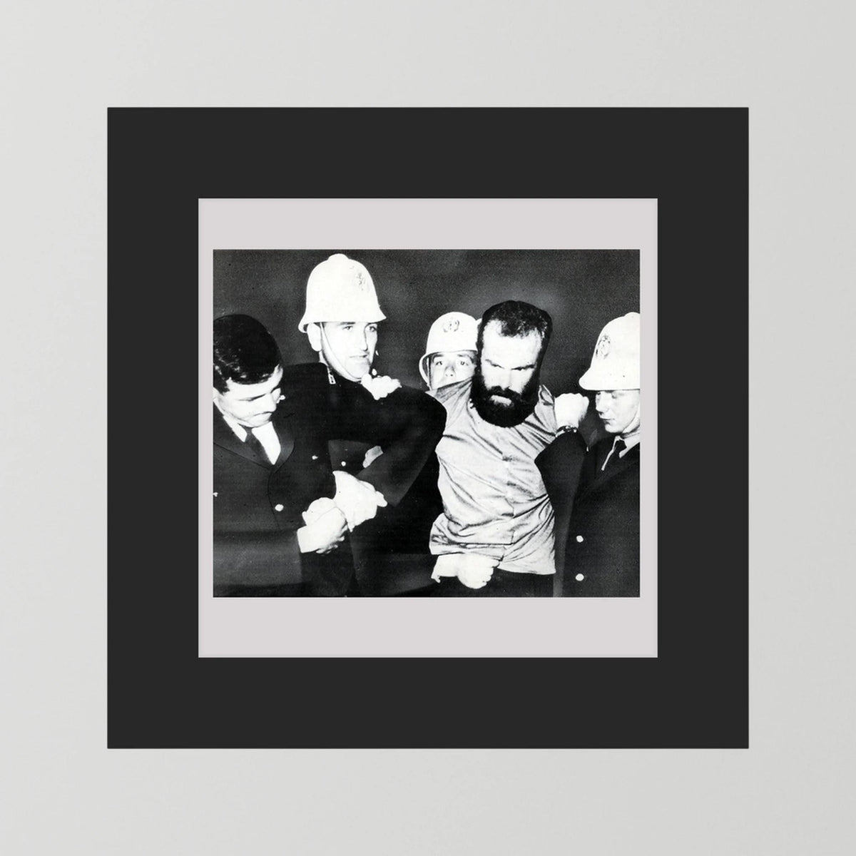 New Zealand Police, Jan. 24, 1967 wearing White Summer Helmets — photograph presentation mockup