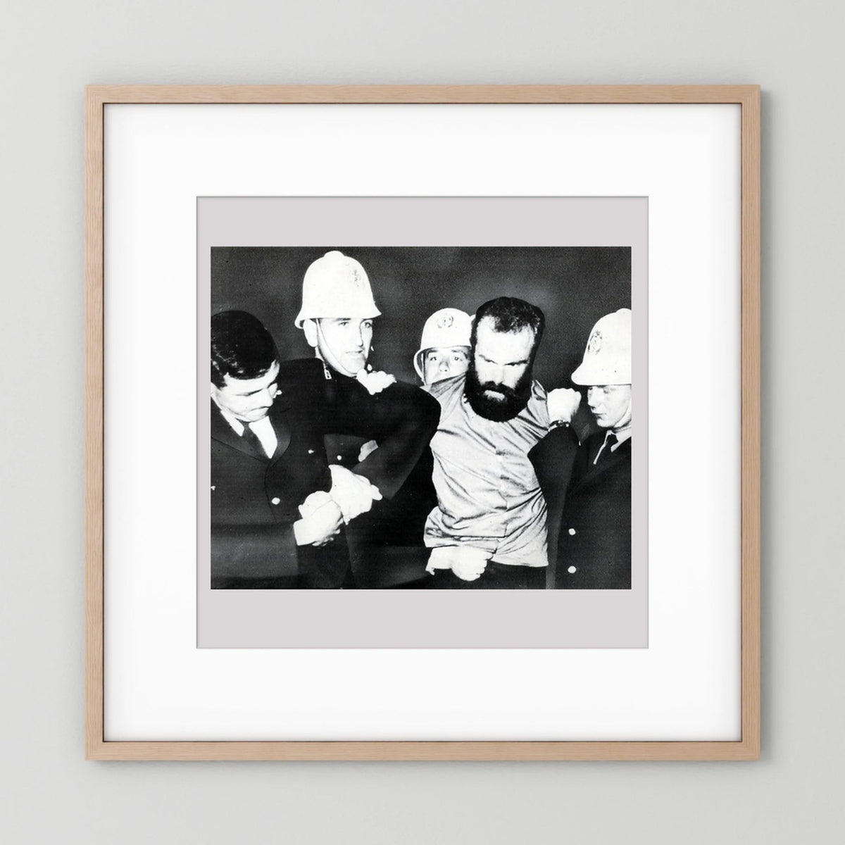 New Zealand Police, Jan. 24, 1967 wearing White Summer Helmets — photograph presentation mockup
