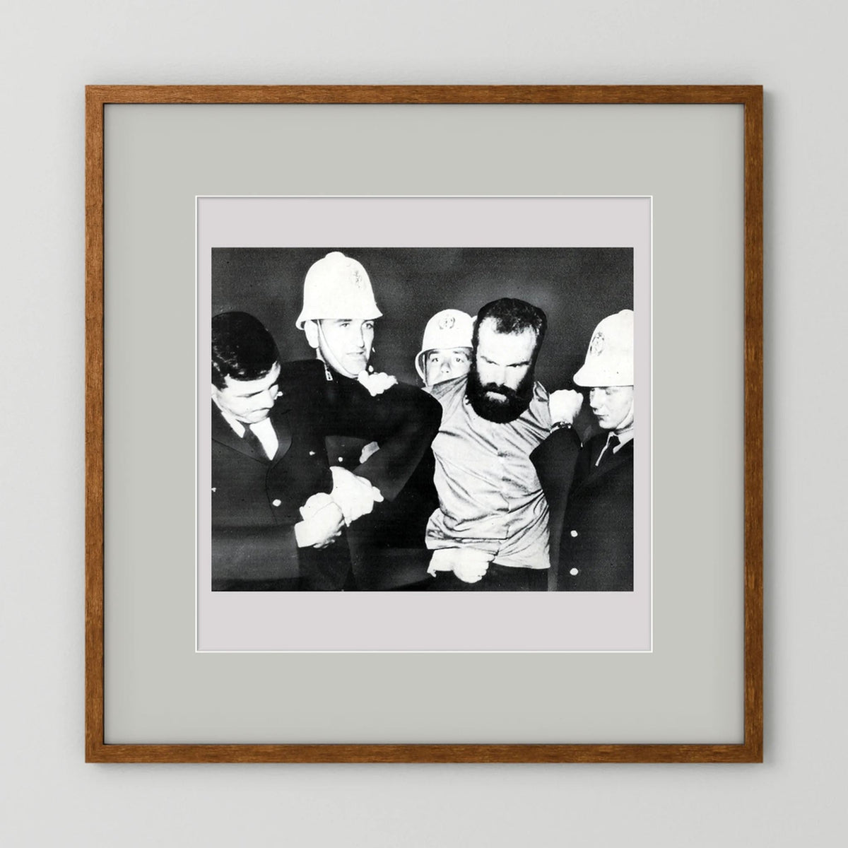 New Zealand Police, Jan. 24, 1967 wearing White Summer Helmets — photograph presentation mockup