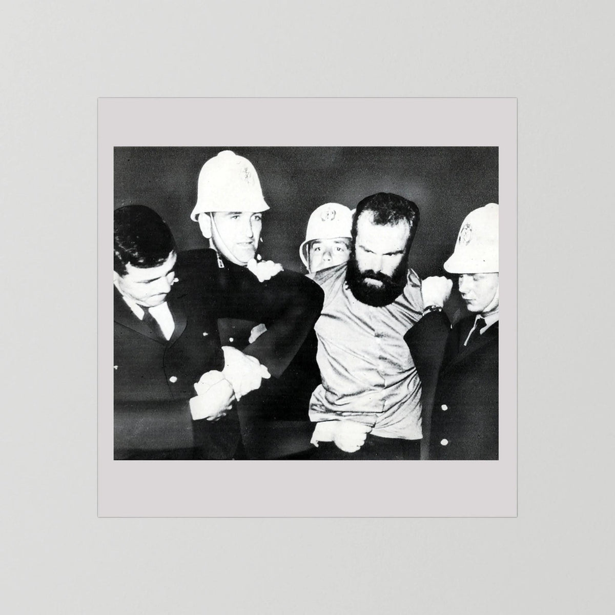 New Zealand Police, Jan. 24, 1967 wearing White Summer Helmets — photograph presentation mockup