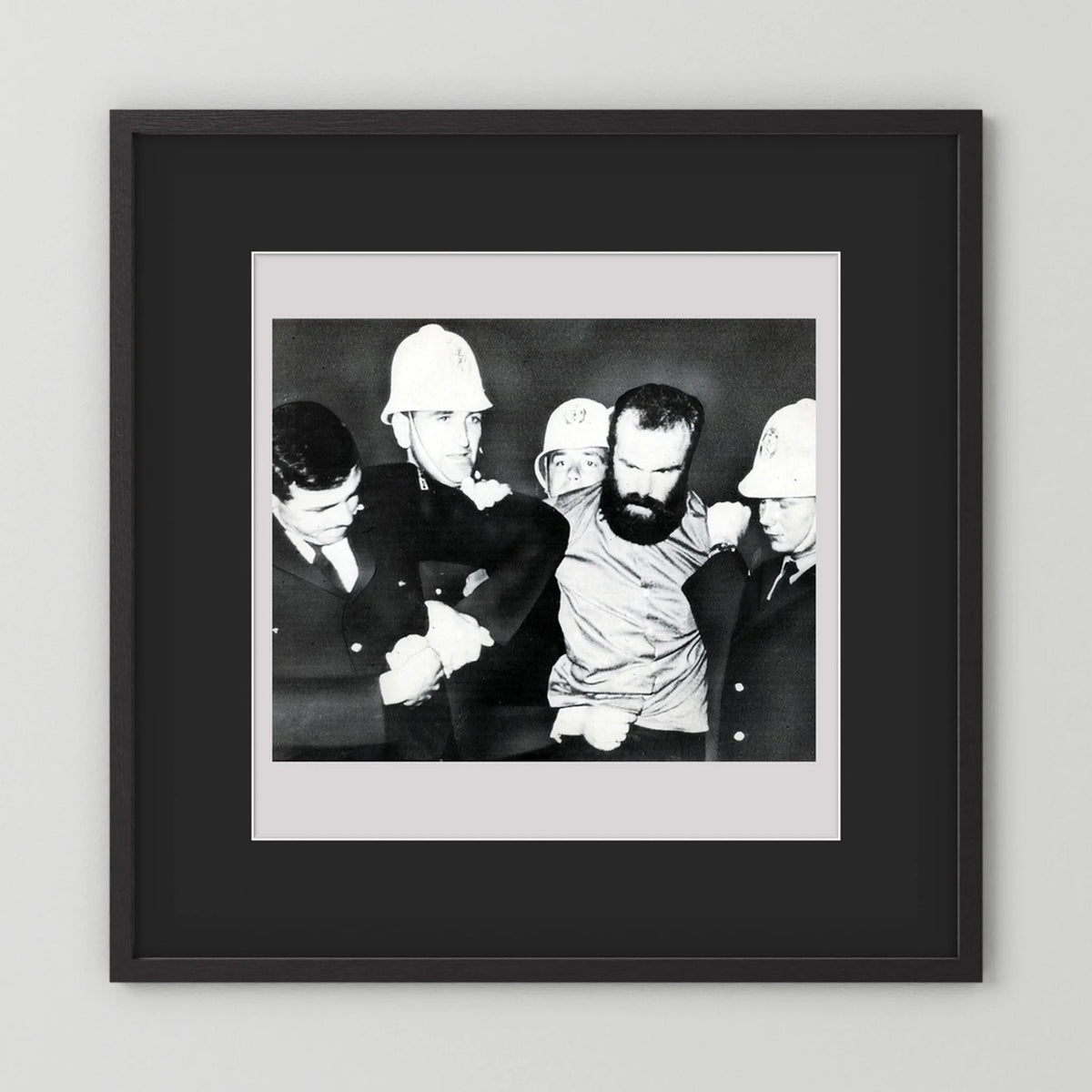 New Zealand Police, Jan. 24, 1967 wearing White Summer Helmets — photograph presentation mockup