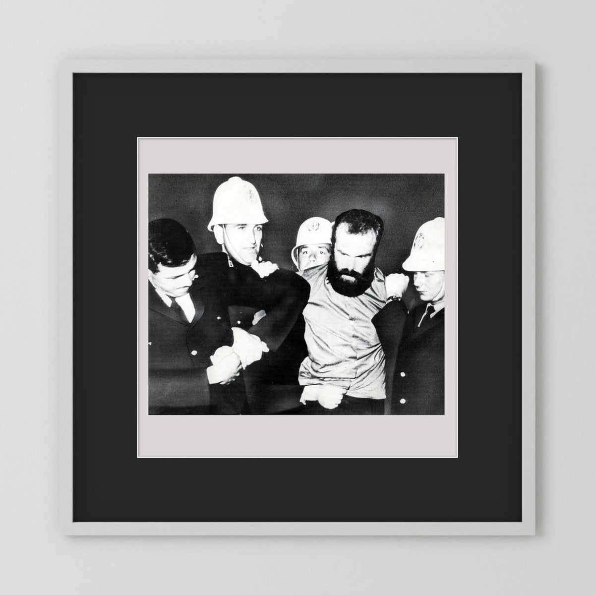 New Zealand Police, Jan. 24, 1967 wearing White Summer Helmets — photograph presentation mockup