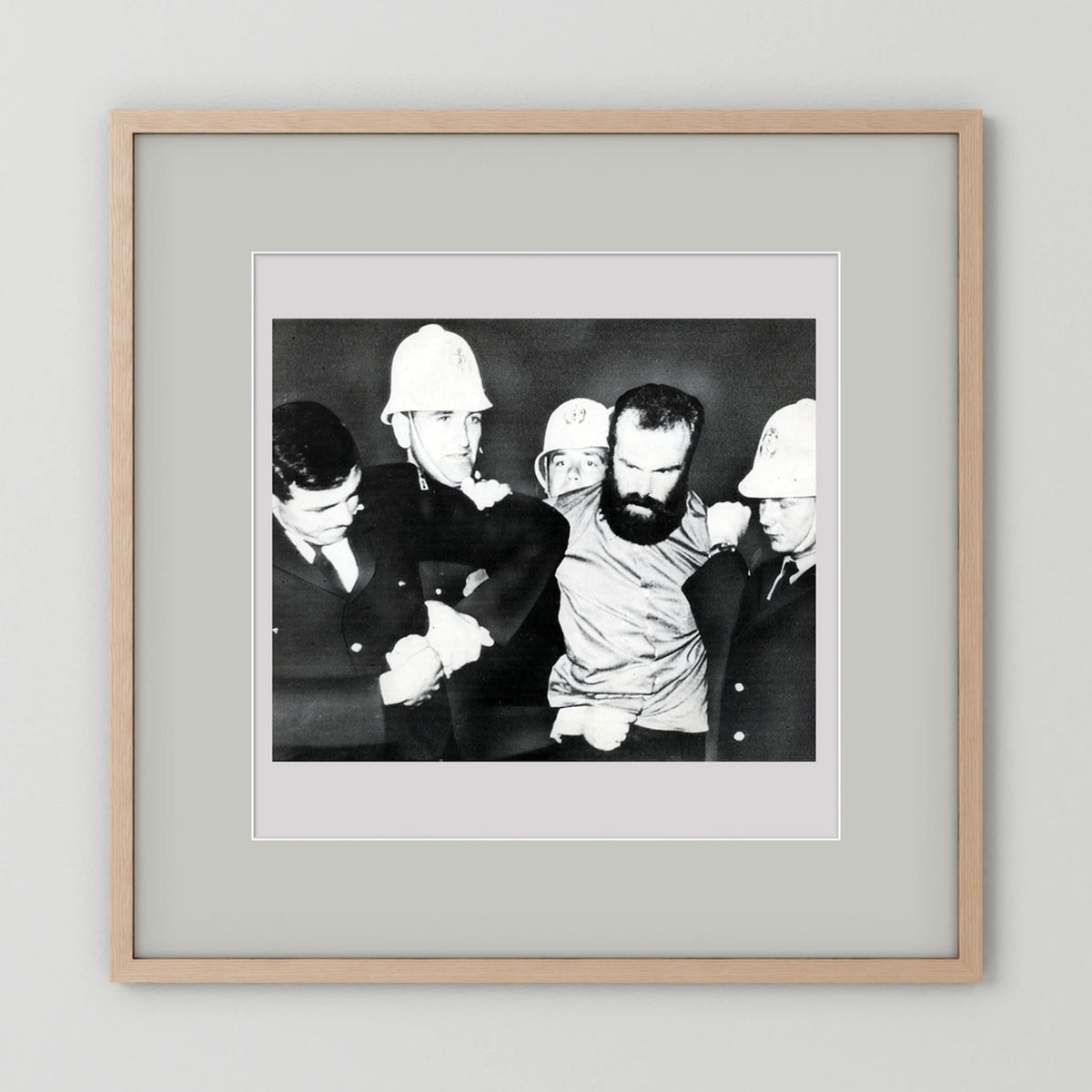 New Zealand Police, Jan. 24, 1967 wearing White Summer Helmets — photograph presentation mockup