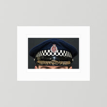 NEW ZEALAND Police Peaked Cap, Sillitoe Tartan Band. Senior rank — photograph presentation mockup