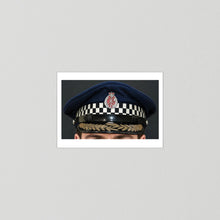 NEW ZEALAND Police Peaked Cap, Sillitoe Tartan Band. Senior rank — photograph presentation mockup