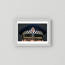 NEW ZEALAND Police Peaked Cap, Sillitoe Tartan Band. Senior rank — photograph presentation mockup