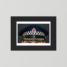 NEW ZEALAND Police Peaked Cap, Sillitoe Tartan Band. Senior rank — photograph presentation mockup