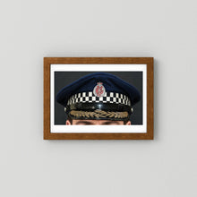 NEW ZEALAND Police Peaked Cap, Sillitoe Tartan Band. Senior rank — photograph presentation mockup